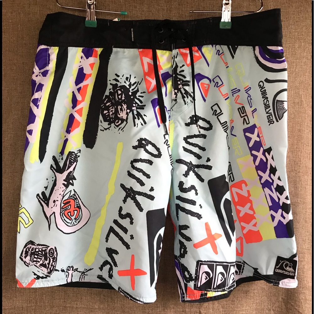Quicksilver men’s bathing trunks board shorts (36)